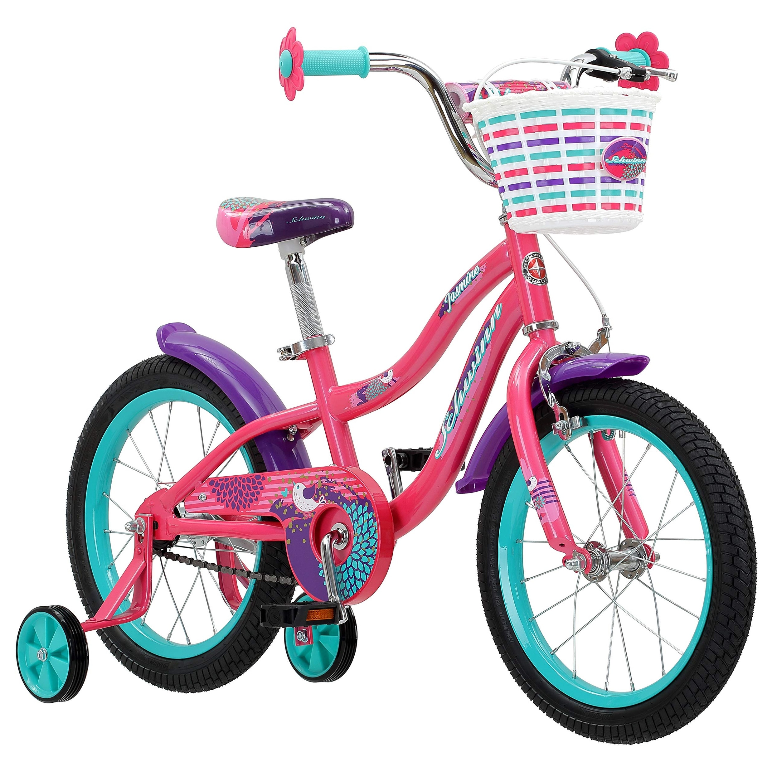 Kids Bike with Training Wheels 16 Inch Wheels Boys and Girls Ages 3 5 Basket Coaster and Hand Brakes for Young Riders On Sale Bed Bath Beyond 39742412