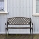 preview thumbnail 2 of 7, 40.5 in. Cast Aluminum Park Bench Patio Backyard Decorative Bench
