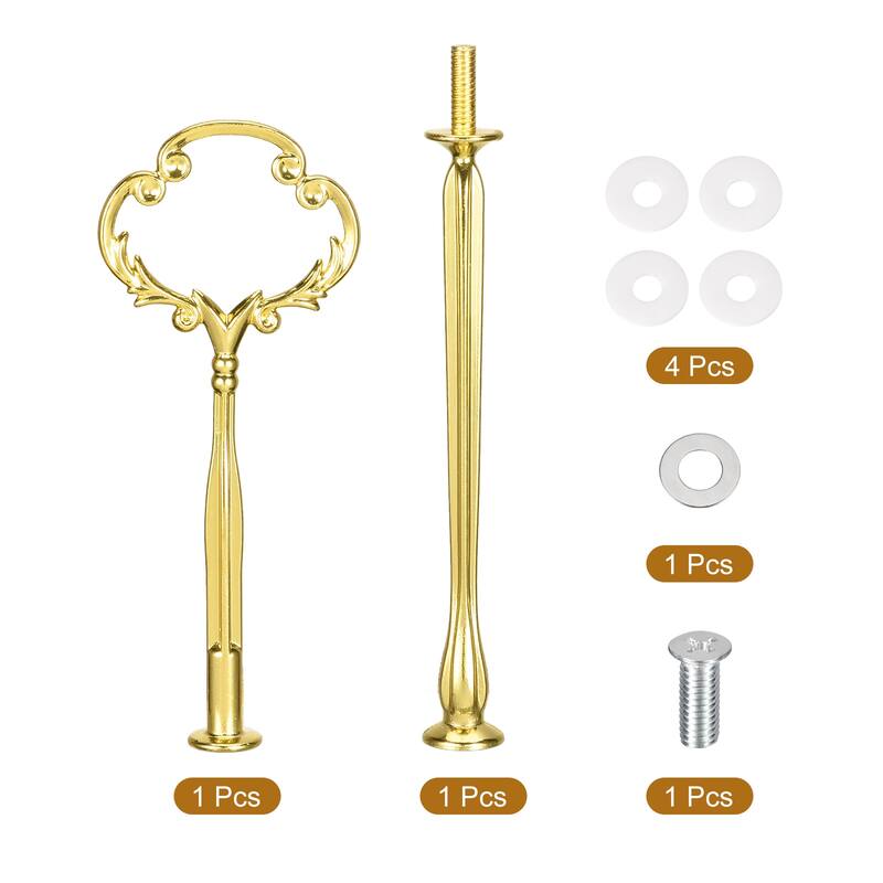 1 Set Cake Tray Stand Handle Cupcake Dessert Plate Hardware Fitting Holder Rod Stand Handle, 2-Tiers