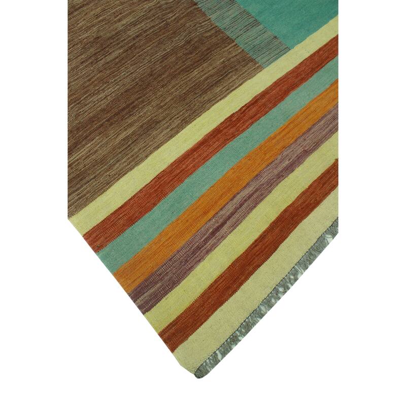 Noori Rug Winchester Flatweave Loren Blue/Brown Rug - 9'2" x 11'10"