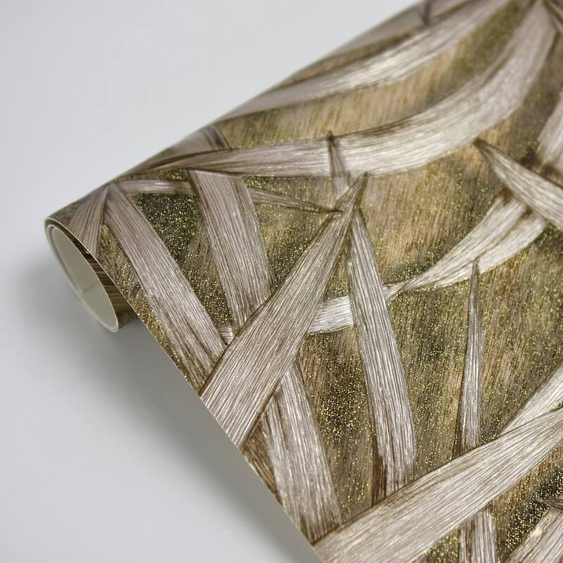 Brewster Veneto Brown Palm Tree Wallpaper - 21in x 396in x 0.025in