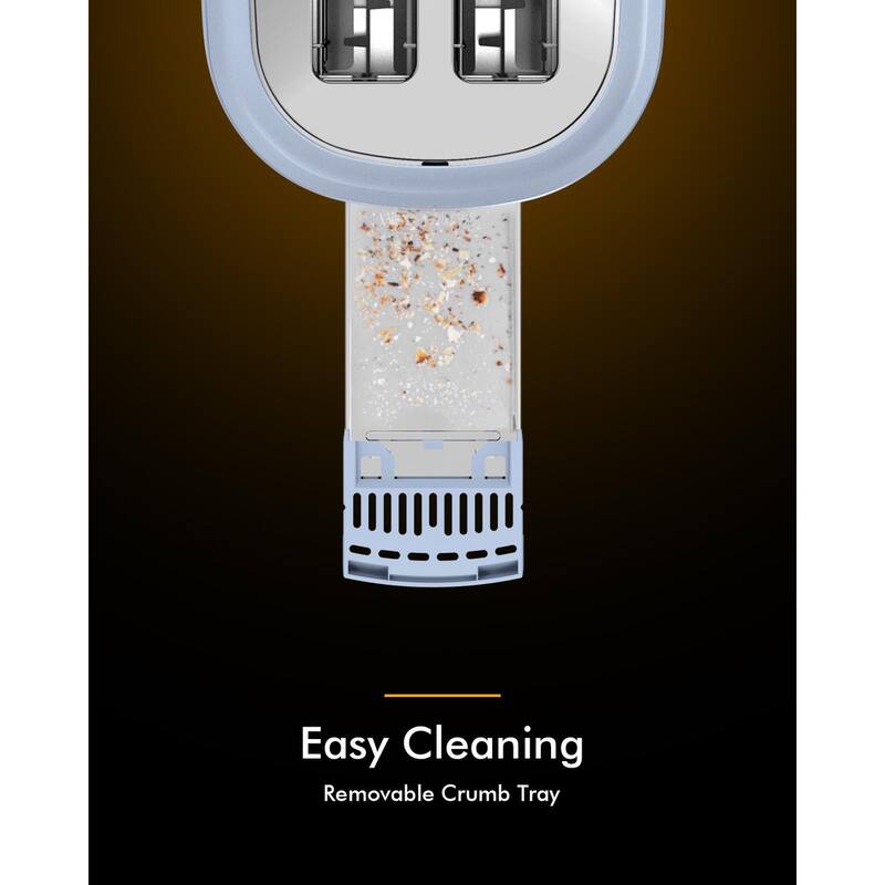 2 Slice Toaster, Wide Slots, AutoOff & Frozen Modes for Toast, Bagels