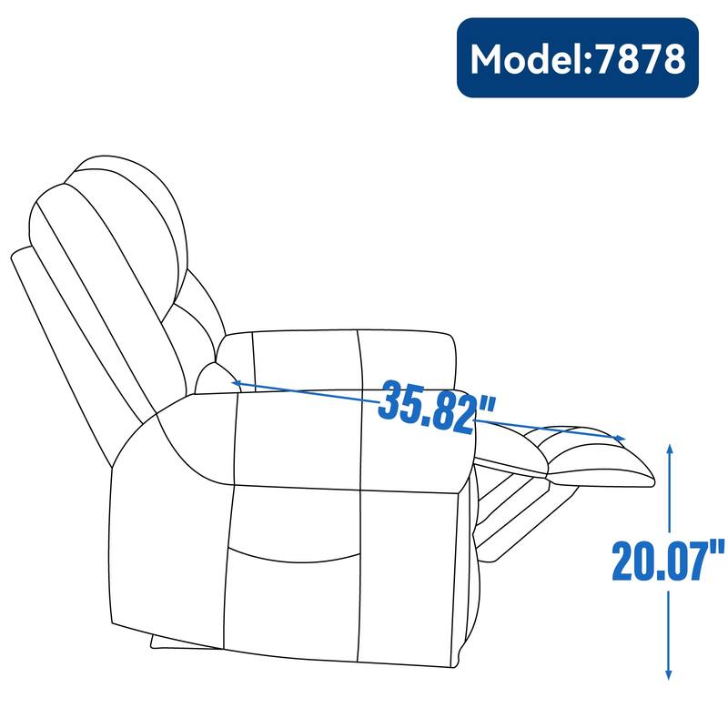 Electric Power Lift Recliner with Dual Motors, Heated Massage, USB Charging Ports, and Infinite Recline for Seniors