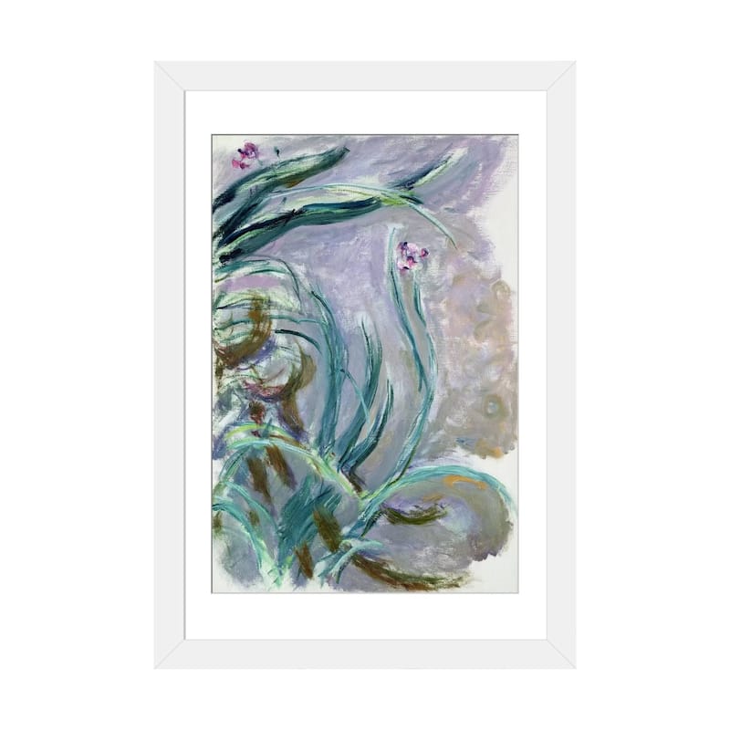 iCanvas "Iris, 1924-25 " by Claude Monet - White - 24x16x1