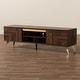 preview thumbnail 10 of 9, Graceland Mid-Century Modern Transitional Walnut Brown Finished Wood 2-Door TV Stand