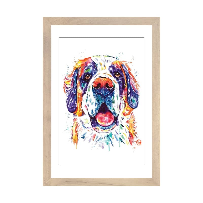 iCanvas "St. Bernard" by Lisa Whitehouse - Natural - 24x16x1