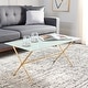 preview thumbnail 1 of 2, SAFAVIEH Treasures Brogen Gold/ White Top Accent Table - 37.4" x 21.7" x 17"
