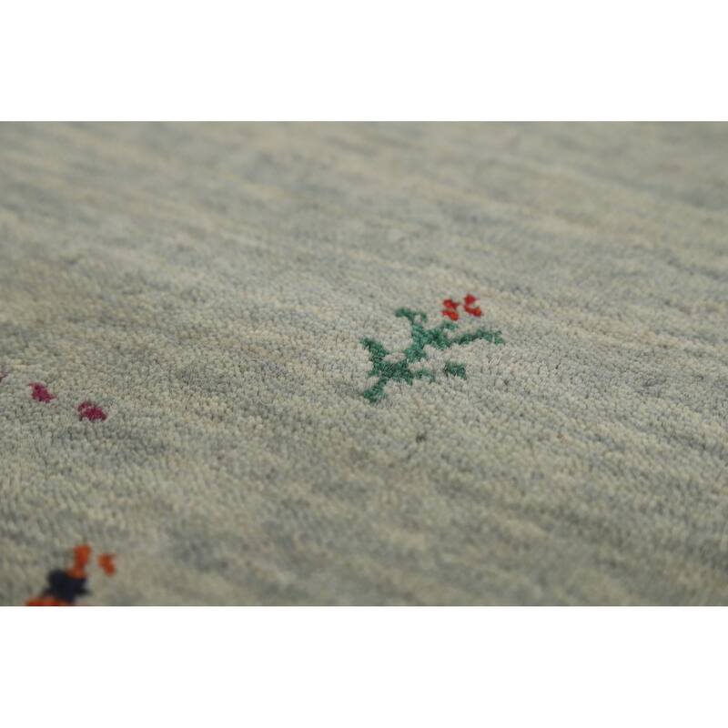 Hand Knotted Oriental 100% Wool Carpet Tribal Animal Pictorial Green Gabbeh Area Rug - 5' 0'' X 3' 0''
