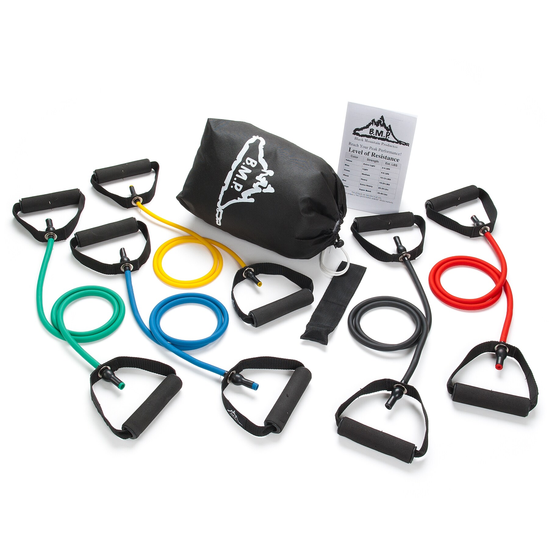 Black Mountain Products Resistance Band Set Five Bands Included