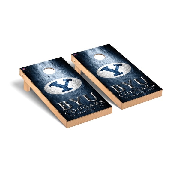 slide 2 of 5, Brigham Young Cougars Museum Cornhole Board Set