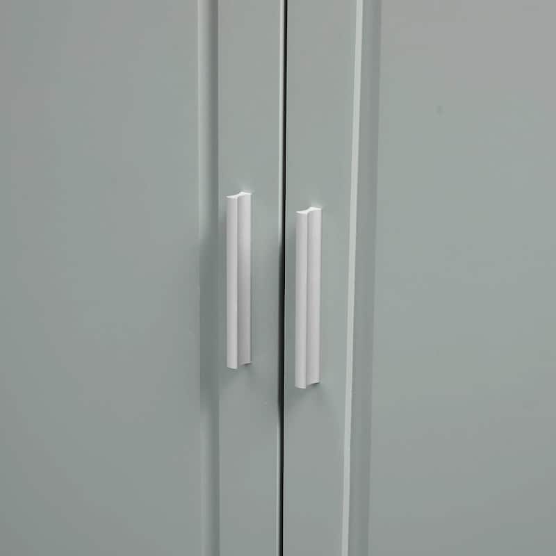 Tall and Wide Storage Cabinet with Doors and Three Drawers