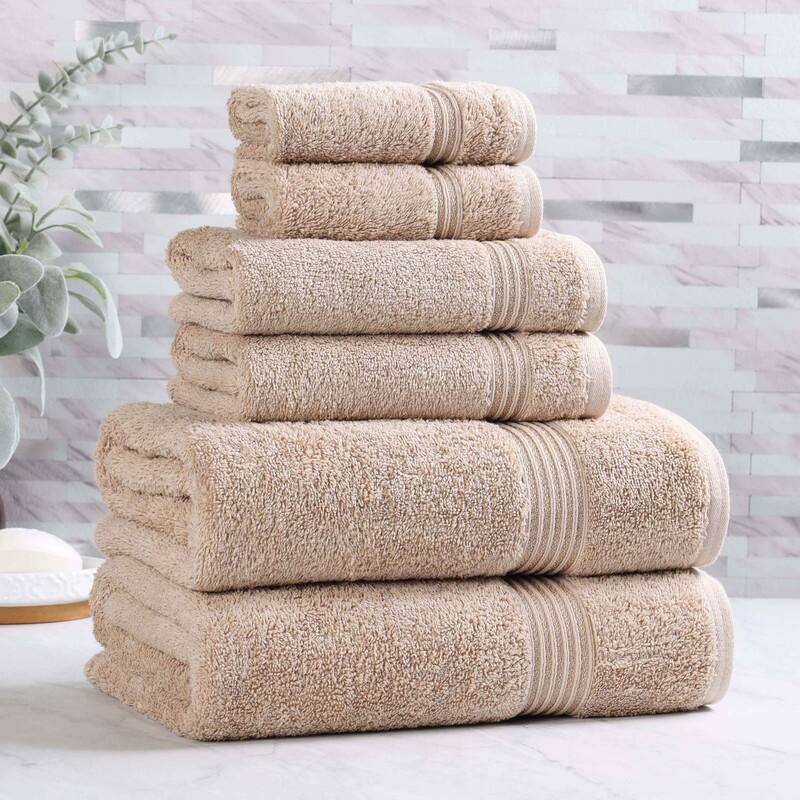 Superior Heritage Egyptian Cotton Absorbent 6-Piece Towel Set