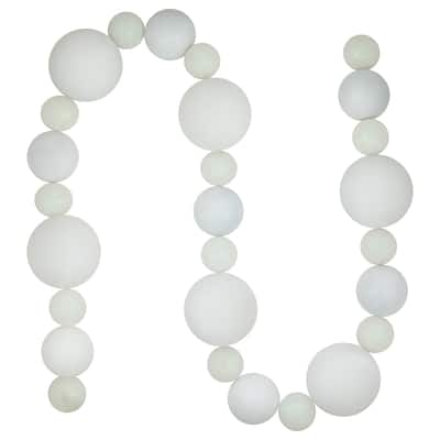 6' Shatterproof Ball 3-Finish Christmas Garland