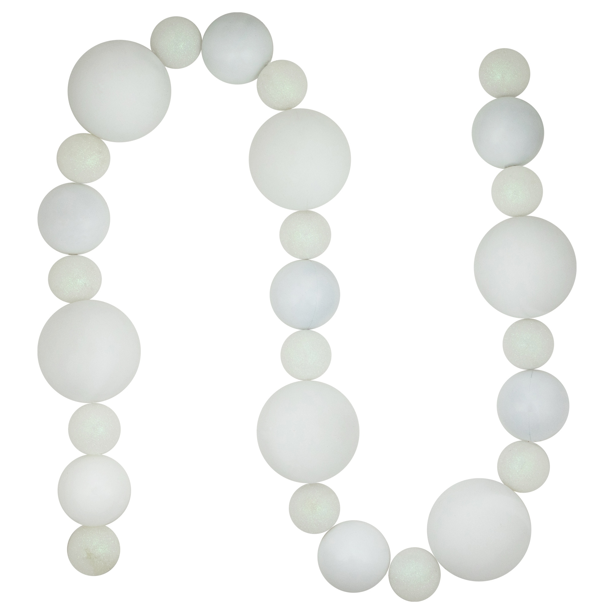 6' Shatterproof Ball 3-Finish Christmas Garland