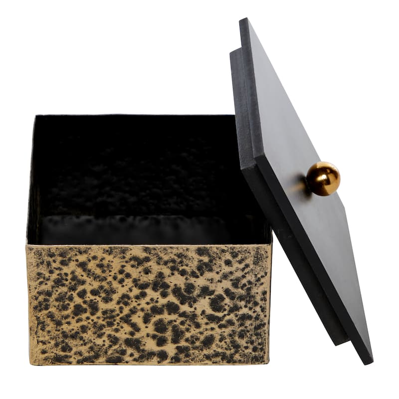 Venus Williams Collection Gold Metal Modern Box 4x6x6 - 6 x 6 x 4