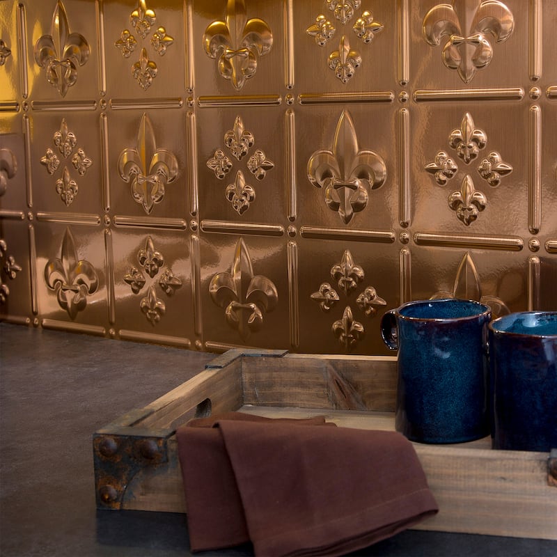 FASÄDE Fleur de Lis Decorative Vinyl Backsplash Panel