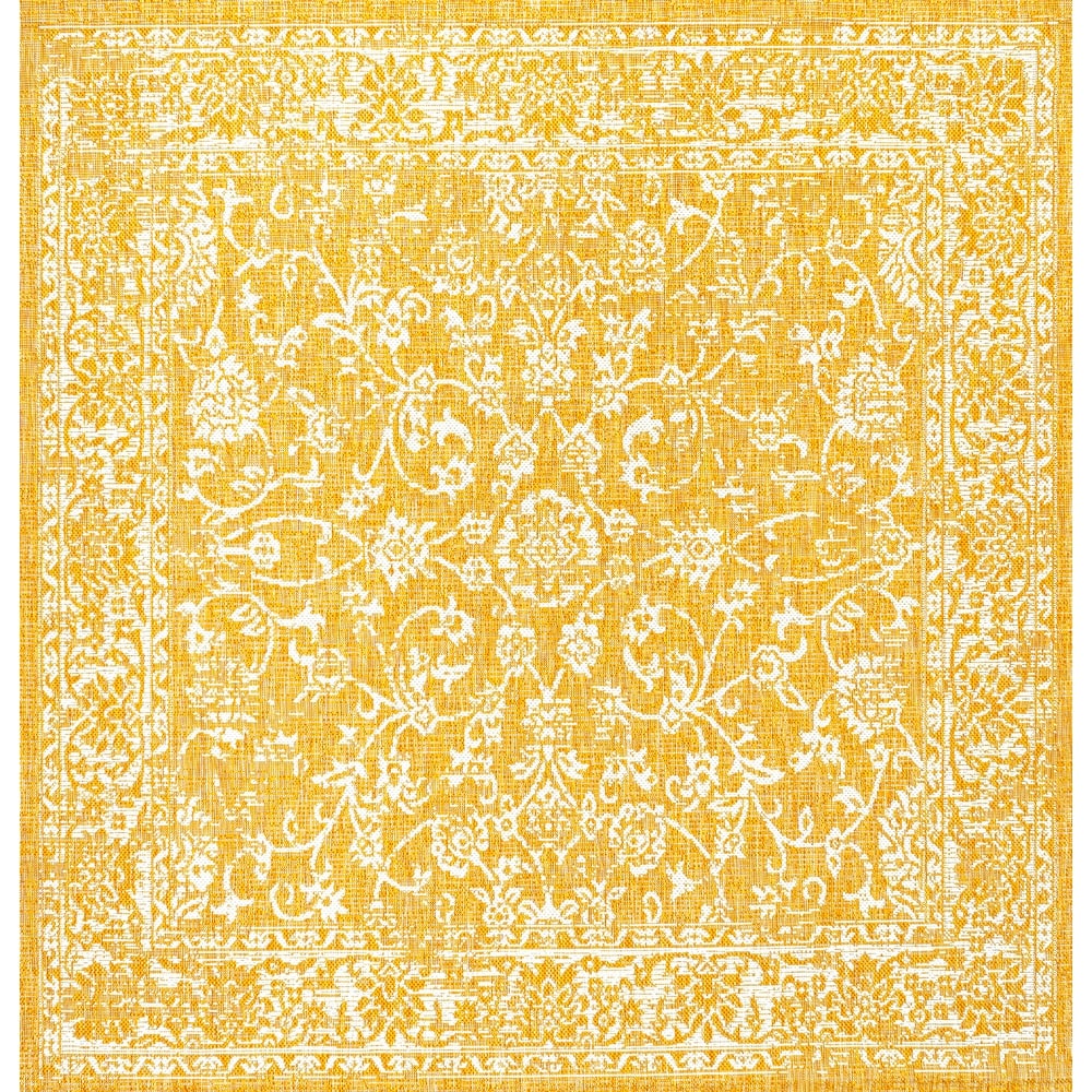 JONATHAN Y Sinjuri Bohemian Textured Weave Floral Indoor/Outdoor Area Rug