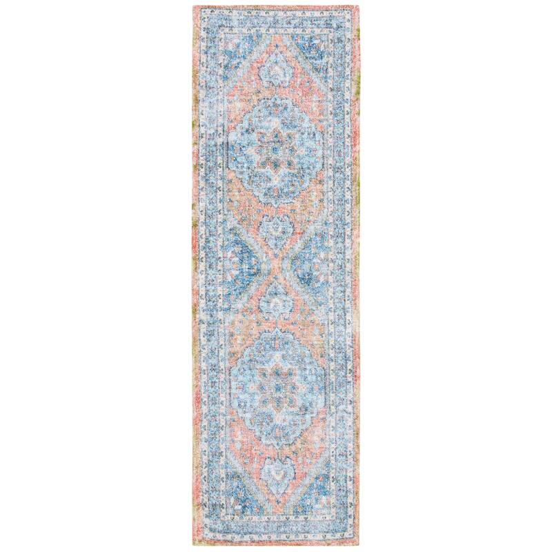 SAFAVIEH Handmade Saffron Stormy Modern & Contemporary Oriental Blue/Rust Cotton