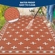 preview thumbnail 39 of 43, Garvee Cross Pattern Waterproof Reversible Outdoor Patio Rug