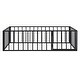 preview thumbnail 7 of 30, Twin Size Metal Floor Bed Frame with Fence & Door, for Kids