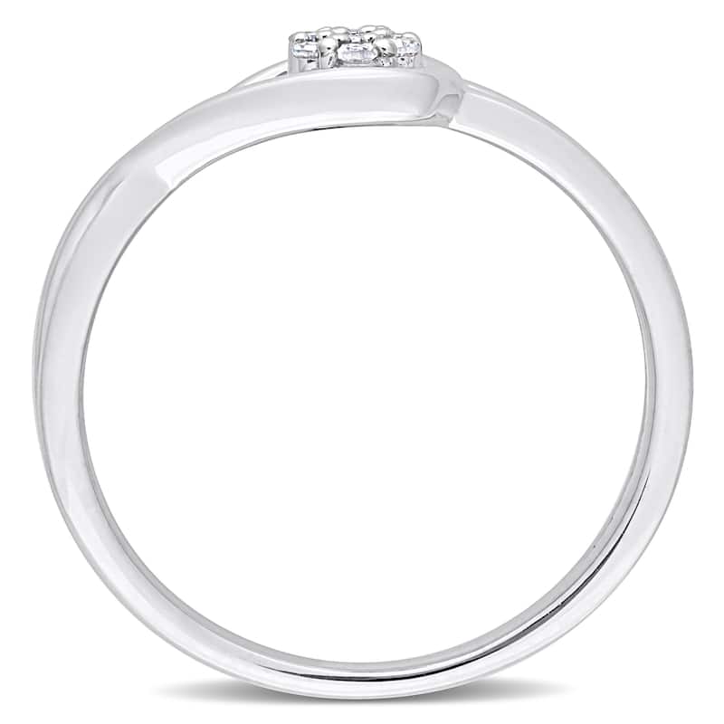 Miadora Diamond Accent Infinity Promise Ring in Sterling Silver