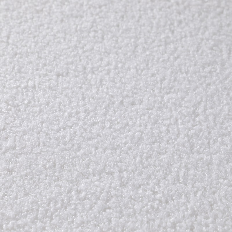 White Sherpa Sofa Ottoman 28.74", No Assembly - Perfect Living Room Addition