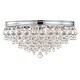 preview thumbnail 1 of 3, Calypso 6 Light Crystal Teardrop Chrome Ceiling Mount - 20'' W x 9'' H