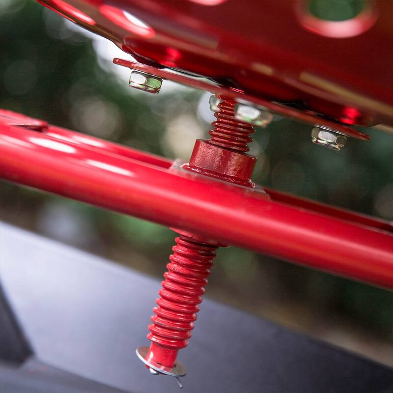 Kinbor Garden Cart Seat with Wheels, Rolling Garden Scooter with 360°Swivel Seat Extendable Steer Handle & Storage Basket