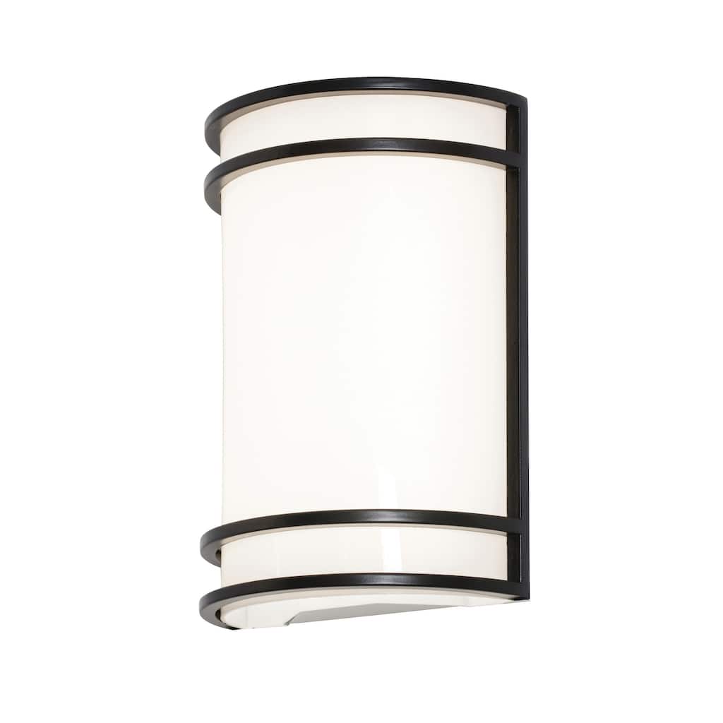 Ventura 1-light ADA Oil-Rubbed Bronze LED Wall Sconce, White Acrylic Shade