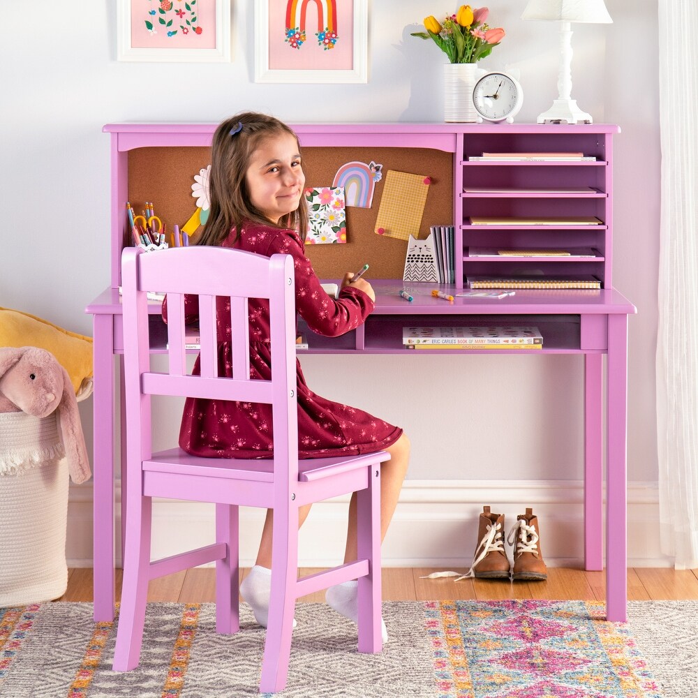 Purple kids desk discount