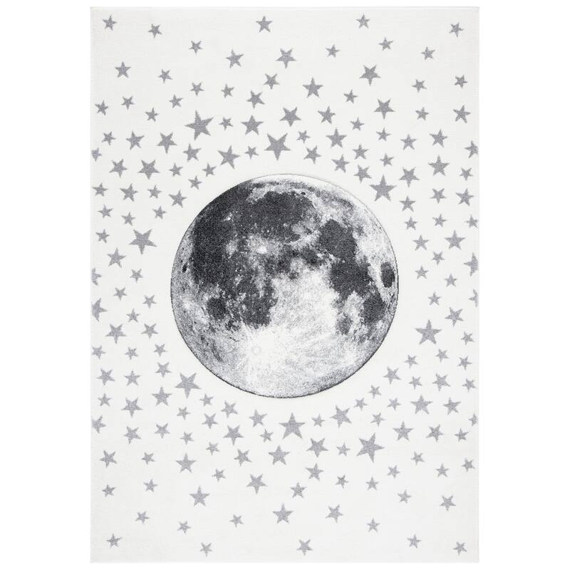 SAFAVIEH Carousel Kids Aine Moon Rug - 2' x 3' - Ivory/Grey