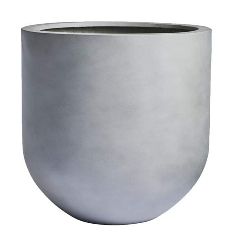 DreamPatio Santa Rosa Fiberstone Planter for Indoor/Outdoor - 20x20x20 - Grey
