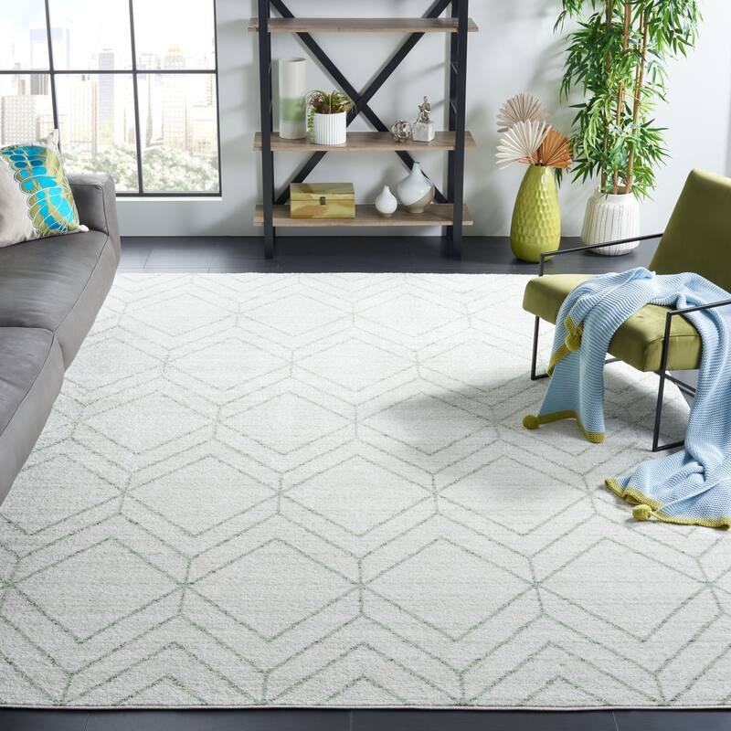 SAFAVIEH Adirondack Benilda Modern Geometric Rug - 9' x 12' - Ivory/Sage