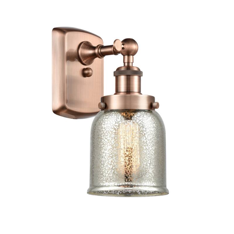 Innovations Lighting 916-1W-12-5 Bell Sconce Bell 12" Tall Wall Sconce - Antique Copper / Silver Plated Mercury