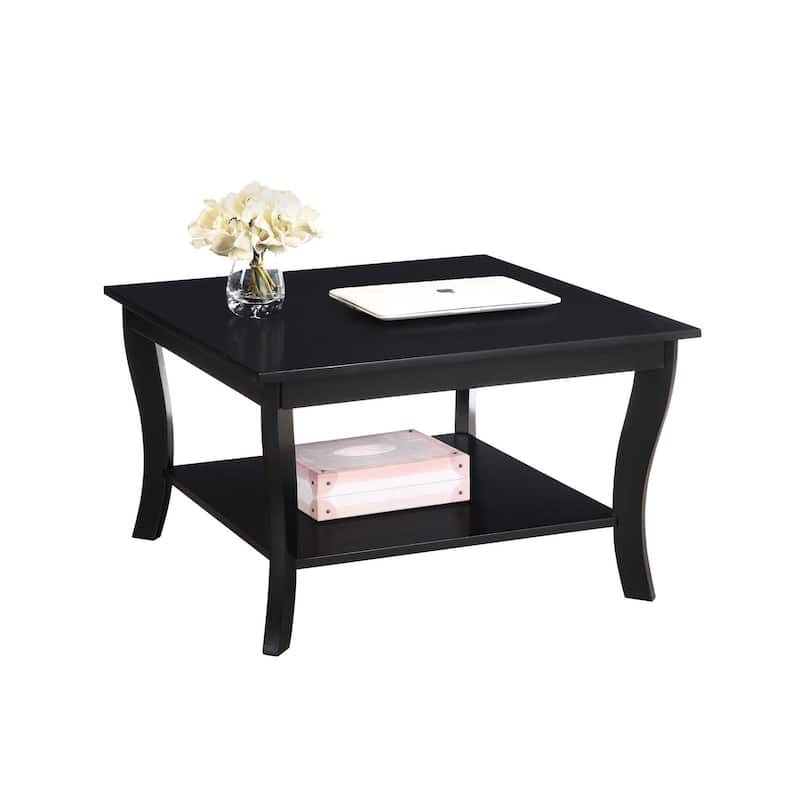 Convenience Concepts American Heritage Square Coffee Table with Shelf