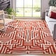 preview thumbnail 1 of 50, SAFAVIEH Amsterdam Selma Modern Rug 6'7" x 9'2" - Ivory/Terracotta - Rectangle
