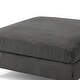 preview thumbnail 20 of 51, Modern Square Corduroy Upholstered Ottoman With Wood Leg