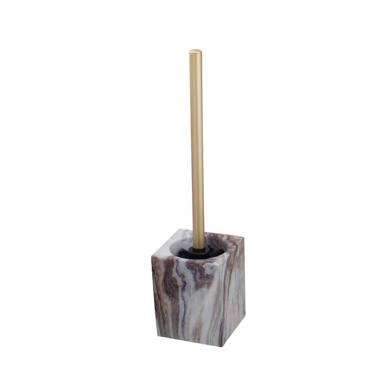 Elle Décor Square Toilet Bowl Brush in Agate - 4.09" x 3.86" x 14.37"