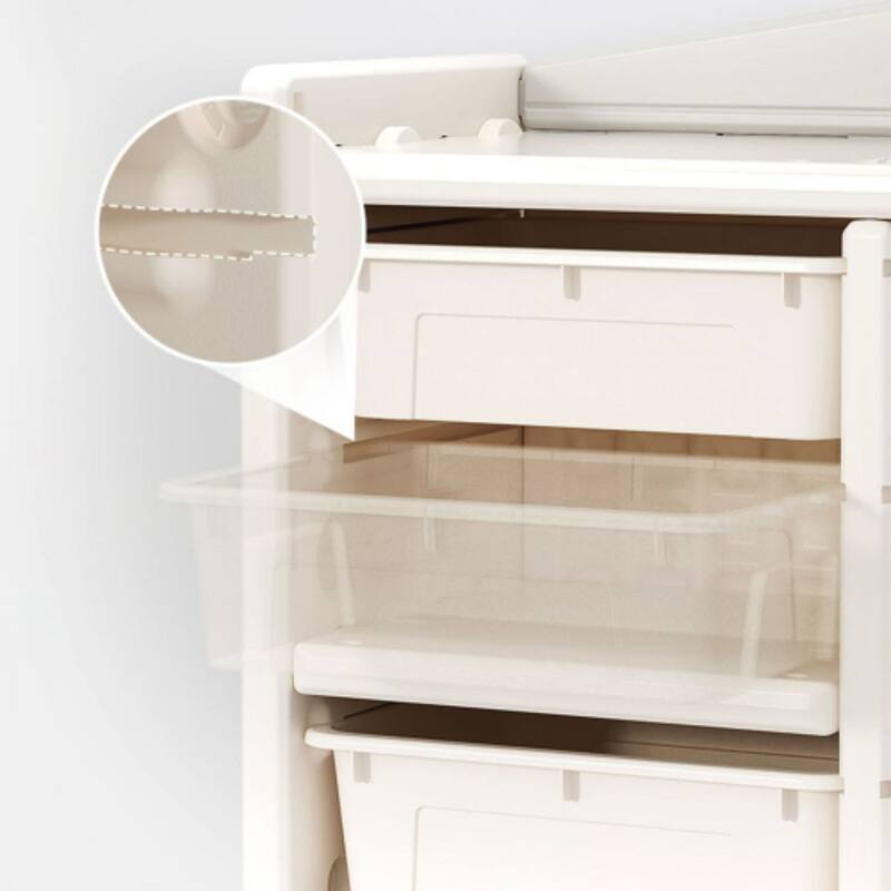 Multilayer Kids' Toys Storage Cabnient Storage Children's Floor Shelf Clutter Organizer Basket