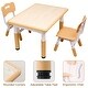 preview thumbnail 11 of 18, YUKOOL Kids Study Table and Chairs Set - Adjustable Height and Stylish Design