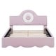 preview thumbnail 28 of 28, Twin Upholstered Platform Bed with LED Headboard and Pink Velvet Finish