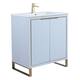 Option Pastel Blue - Satin Brass Hardware