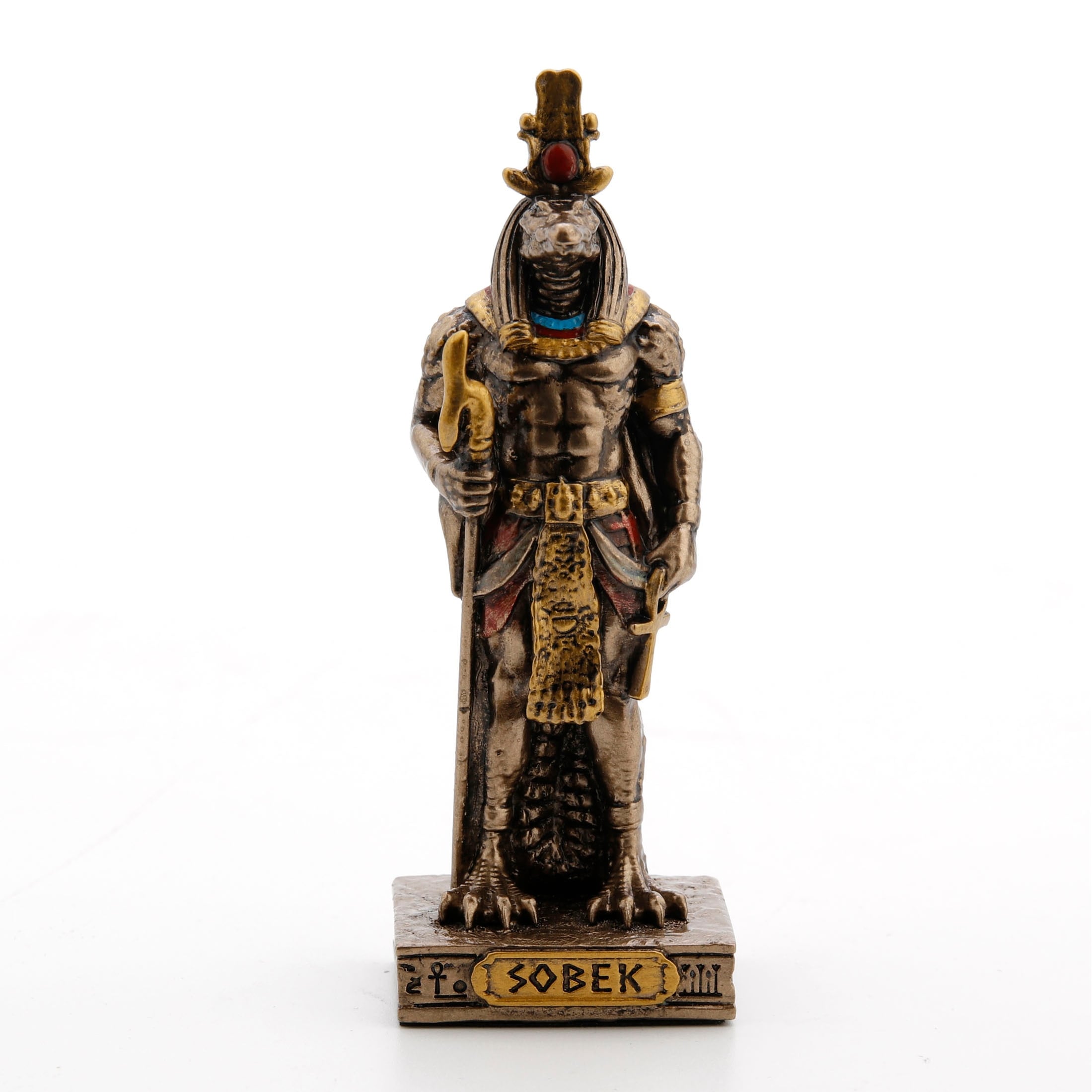 3.43" H SOBEK Resin Statue - 1.54"x1.5"x3.43"