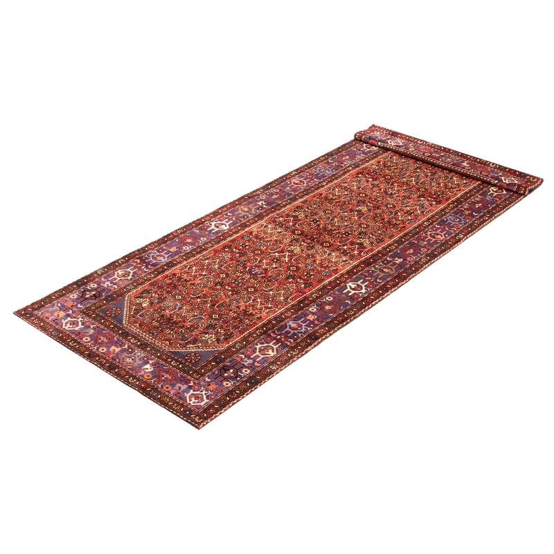 ECARPETGALLERY Hand-knotted Andelz Red Wool Rug - 3'8 x 9'10