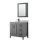 Option Dark Gray / White Carrara Marble Top / Matte Black