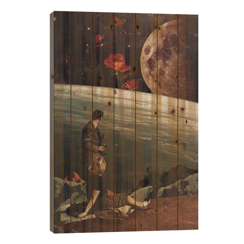The Roses Came Print On Wood by Frank Moth - Multi-Color