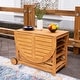 preview thumbnail 7 of 16, Cambridge Casual Miami 7-Piece Teak Folding Outdoor Dining Set With Sunbrella Seatpad