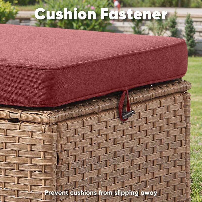 Outdoor Loveseat Sofa with Chair Ottoman Table