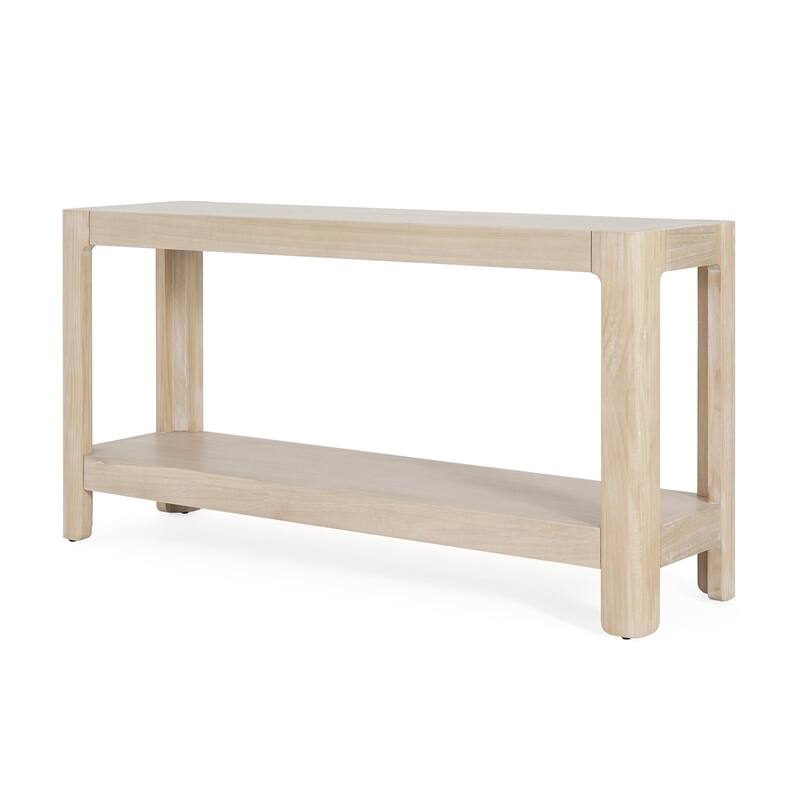 Modern Farmhouse Console Table with Open Shelf