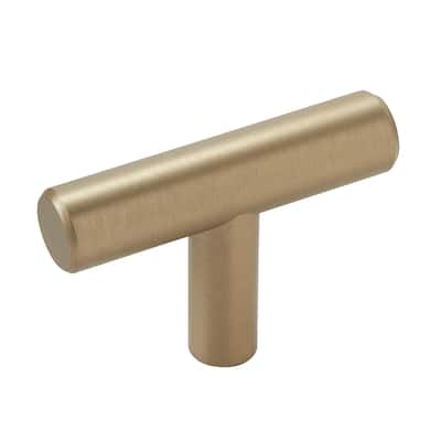 Bar Pulls 1-15/16 in (49 mm) Length Golden Champagne Cabinet Knob - 10 Pack - 1.938